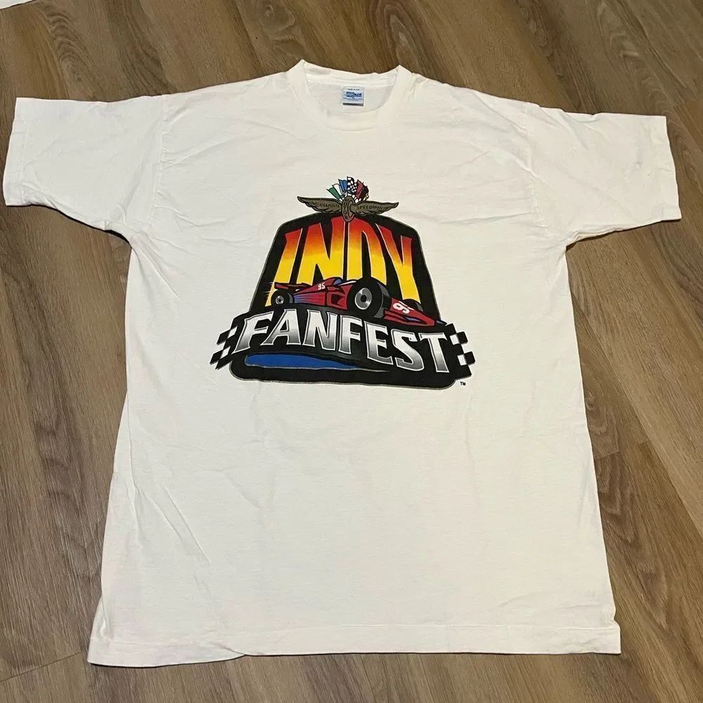 Vintage Indianapolis 500 1995 Fanfest men’s retro Graphic T-Shirt Made in USA